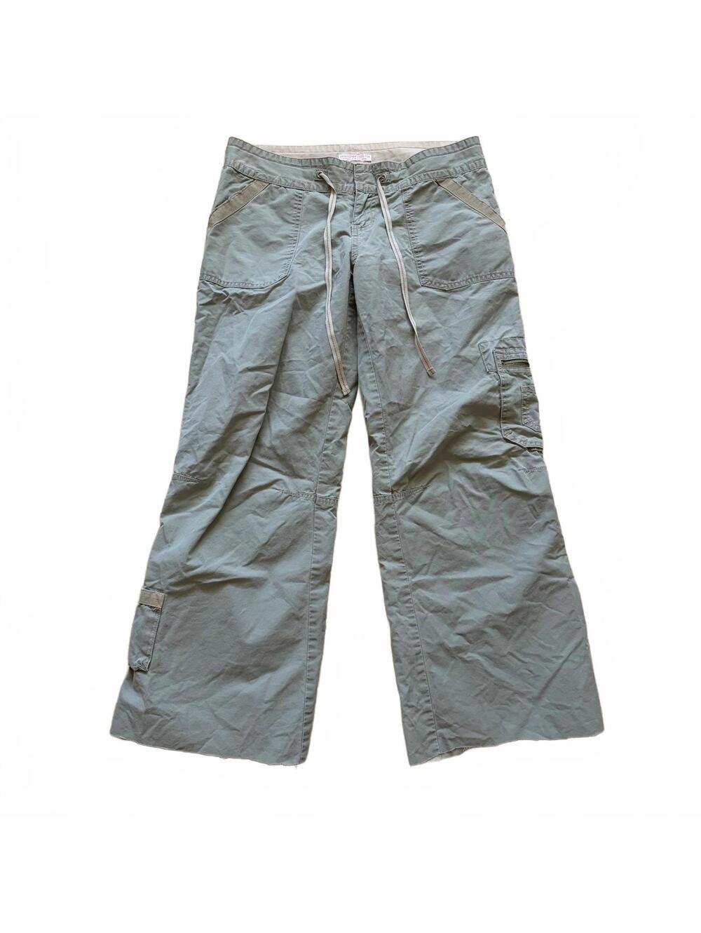 Y2K Abercrombie & Fitch Cargo Military Pants Low Rise Wide Leg Vintage Women’s 4